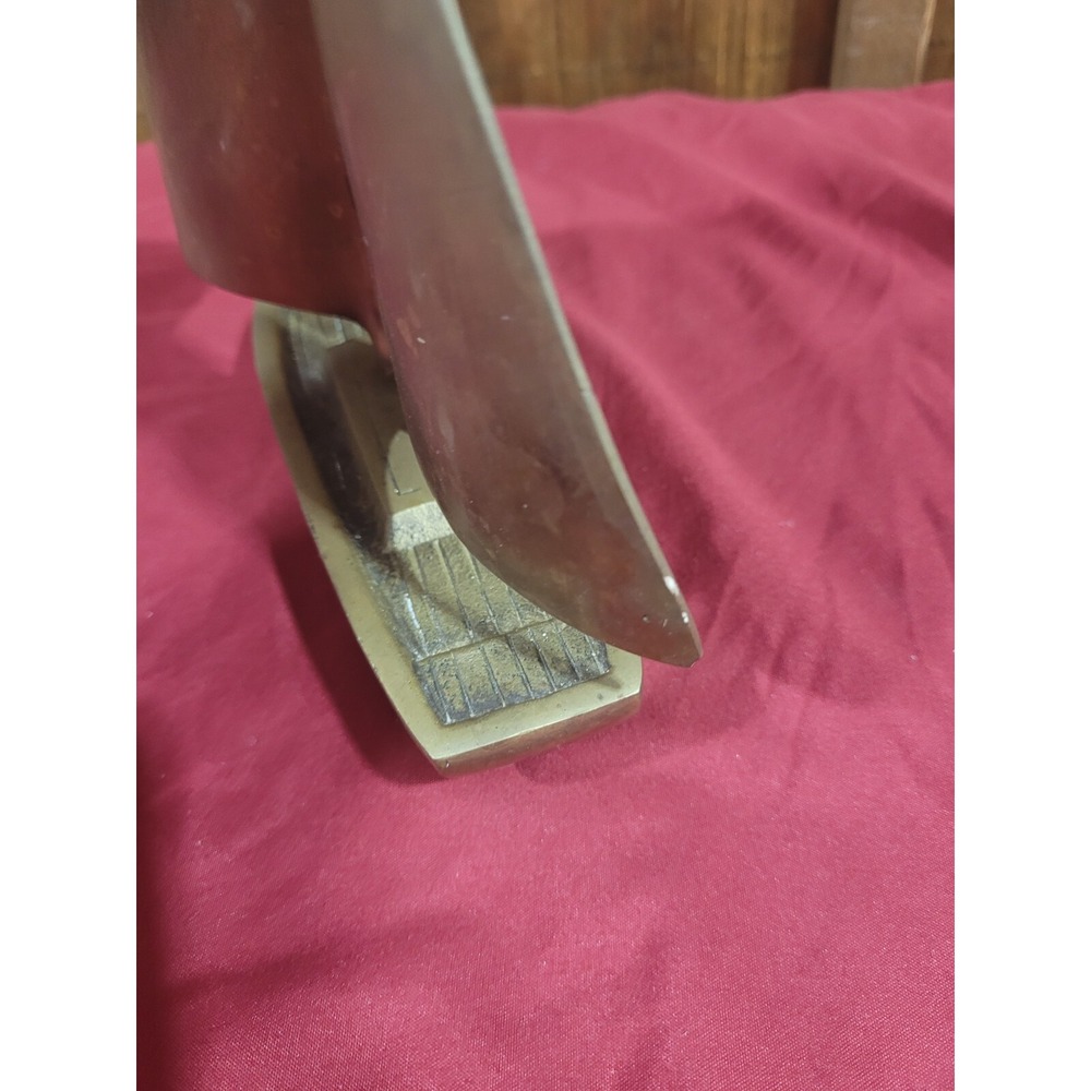 Vintage Brass Sailboat Figurine 13x8 inches - Picture 6 of 12
